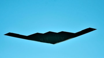 PASADENA, CA - JANUARY 01: A Northrop Grumman B-2 Spirit stealth bomber from the 509th Bomb Wing at Whiteman Air Force Base, Missouri flys over the 2015 Tournament Of Roses Parade on January 1, 2015 in Pasadena, California. (Photo by Jerod Harris/WireImage)