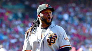 ANAHEIM, CA - APRIL 22: Johnny Cueto