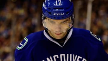 Dec 28, 2015; Vancouver, British Columbia, CAN; Vancouver Canucks forward Radim Vrbata (17) skates against the Los Angeles Kings during the first period at Rogers Arena. The Los Angeles Kings won 5-0. Mandatory Credit: Anne-Marie Sorvin-USA TODAY Sports