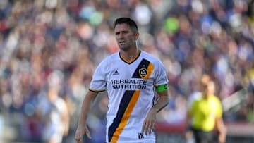 Nov 6, 2016; Commerce City, CO, USA; Los Angeles Galaxy forward Robbie Keane (7) in the first half of the playoff match against the Colorado Rapids at Dick