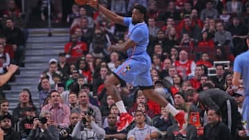 Mar 1, 2015; Chicago, IL, USA; Los Angeles Clippers center DeAndre Jordan (6) saves an out of bounds during the first quarter against the Chicago Bulls at the United Center. Mandatory Credit: Dennis Wierzbicki-USA TODAY Sports