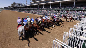 LOUISVILLE, KENTUCKY - MAY 01: Horses break from the gate at the start of the I'll Have Another, race 5 ahead of the 147th Running of the Kentucky Derby, at Churchill Downs on May 01, 2021 in Louisville, Kentucky. (Photo by Jamie Squire/Getty Images)