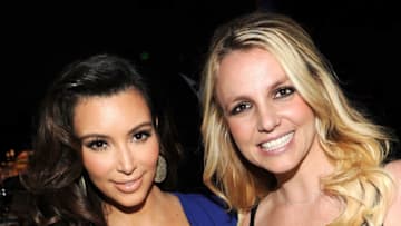 BEVERLY HILLS, CA - FEBRUARY 11: TV Personality Kim Kardashian (L) and and Singer Britney Spears attend Clive Davis and the Recording Academy's 2012 Pre-GRAMMY Gala and Salute to Industry Icons Honoring Richard Branson held at The Beverly Hilton Hotel on February 11, 2012 in Beverly Hills, California. (Photo by Larry Busacca/Getty Images For The Recording Academy)