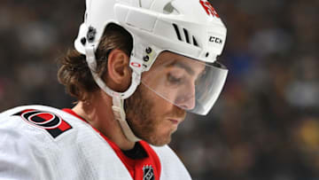 PITTSBURGH, PA - APRIL 06: Mike Hoffman #68 of the Ottawa Senators skates against the Pittsburgh Penguins at PPG Paints Arena on April 6, 2018 in Pittsburgh, Pennsylvania. (Photo by Joe Sargent/NHLI via Getty Images) *** Local Caption ***