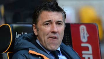 WOLVERHAMPTON, ENGLAND - APRIL 27: Wolverhampton Wanderes manager Dean Saunders before the npower Championship match between Wolverhampton Wanderers and Burnley at Molineux on April 27, 2013 in Wolverhampton, England. (Photo by Shaun Botterill/Getty Images)