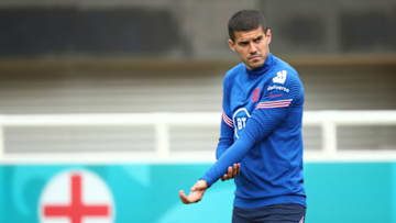BURTON UPON TRENT, ENGLAND - JUNE 14: Conor Coady of England during the England Open Training Session at St George's Park on June 14, 2021 in Burton upon Trent, England. (Photo by Robbie Jay Barratt - AMA/Getty Images)