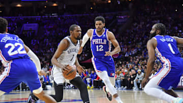 The Boston Celtics must topple a Philadelphia 76ers trade package of Tyrese Maxey, Tobias Harris, Matisse Thybulle, and picks to land Kevin Durant Mandatory Credit: Eric Hartline-USA TODAY Sports