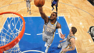 ORLANDO, FL - FEBRUARY 6: Jae Crowder #99 of the Cleveland Cavaliers shoots the ball during the game against the Orlando Magic on February 6, 2018 at Amway Center in Orlando, Florida. Copyright 2018 NBAE (Photo by Fernando Medina/NBAE via Getty Images)