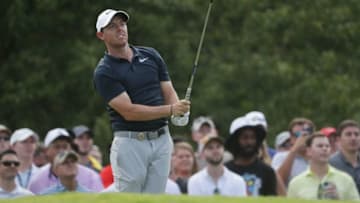 CHARLOTTE, NC - AUGUST 10: Rory McIlroy of Northern Ireland plays his shot from the 13th tee during the first round of the 2017 PGA Championship at Quail Hollow Club on August 10, 2017 in Charlotte, North Carolina. (Photo by Streeter Lecka/Getty Images)