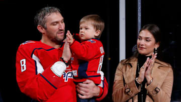 Alex Ovechkin, Sergei Ovechkin, Washington Capitals Mandatory Credit: Geoff Burke-USA TODAY Sports