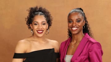 NEW YORK, NY - APRIL 04: Diamond DeShields and Gabby Williams pose for a portrait after being selected by the Chicago Sky during the WNBA Draft on April 12, 2018 in New York, New York at the Nike New York Headquarters. NOTE TO USER: User expressly acknowledges and agrees that, by downloading and/or using this photograph, user is consenting to the terms and conditions of the Getty Images License Agreement. Mandatory Copyright Notice: Copyright 2018 NBAE (Photo by Michael J. LeBrecht II/NBAE via Getty Images)