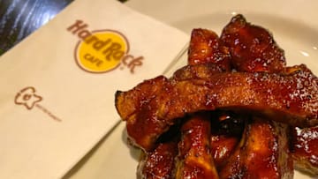 Hard Rock Café Big Game Menu includes baby back ribs starter, photo by Cristine Struble