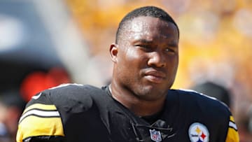 PITTSBURGH, PA - AUGUST 20: Stephon Tuitt #91 of the Pittsburgh Steelers looks on during a preseason game against the Atlanta Falcons at Heinz Field on August 20, 2017 in Pittsburgh, Pennsylvania. (Photo by Joe Robbins/Getty Images)