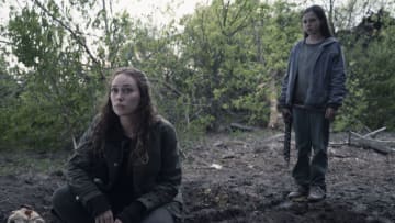 Alycia Debnam-Carey as Alicia Clark, Alexa Nisenson as Charlie - Fear the Walking Dead _ Season 4, Episode 10 - Photo Credit: Ryan Green/AMC
