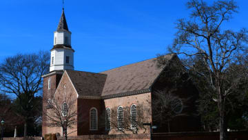 Located in Colonial Williamsburg, the original Bruton Parish Church is still used to this day.