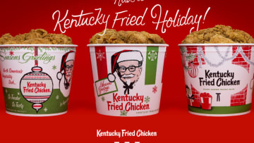 KFC Holiday Buckets, photo provided by KFC