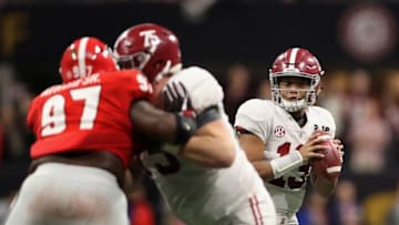 ATLANTA, GA - JANUARY 08: Quarterback Tua Tagovailoa