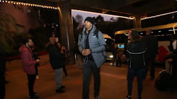 MEXICO CITY, MEXICO - DECEMBER 14: Assistant Coach Antonio Lang of the Utah Jazz arrives to the hotel as part of the NBA Mexico Games 2018 on December 14, 2018 at the JW Marriott Hotel in Mexico City, Mexico. Copyright 2018 NBAE (Photo by David Sherman/NBAE via Getty Images)