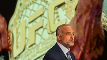 Lorenzo Fertitta, chairman and chief executive officer of Ultimate Fighting Championship (UFC), pauses during a Bloomberg Television interview in New York, U.S., on Wednesday, Dec. 16, 2015. The UFC, which is owned by Zuffa LLC, produces and promotes live sporting events which feature mixed martial arts bouts worldwide. Photographer: Chris Goodney/Bloomberg via Getty Images
