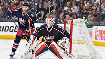 COLUMBUS, OH - APRIL 18: Goaltender Sergei Bobrovsky