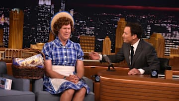 NEW YORK, NY - MARCH 18: Will Ferrell (dressed as Little Debbie) visits "The Tonight Show Starring Jimmy Fallon" at Rockefeller Center on March 18, 2015 in New York City. (Photo by Theo Wargo/NBC/Getty Images for "The Tonight Show Starring Jimmy Fallon")