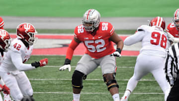 The Cincinnati Bengals snag Ohio State offensive lineman Wyatt Davis in recent mock draft (Photo by Jamie Sabau/Getty Images)