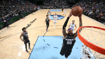MEMPHIS, TN - JANUARY 25: Willie Cauley-Stein #00 of the Sacramento Kings dunks the ball against the Memphis Grizzlies on January 25, 2019 at FedExForum in Memphis, Tennessee. NOTE TO USER: User expressly acknowledges and agrees that, by downloading and or using this photograph, User is consenting to the terms and conditions of the Getty Images License Agreement. Mandatory Copyright Notice: Copyright 2019 NBAE (Photo by Joe Murphy/NBAE via Getty Images)