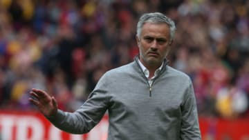MANCHESTER, ENGLAND - MAY 21: Jose Mourinho of Manchester United waves to the fans after the Premier League match between Manchester United and Crystal Palace at Old Trafford on May 21, 2017 in Manchester, England. (Photo by Matthew Peters/Man Utd via Getty Images)