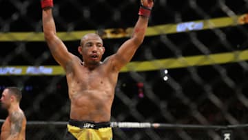 LAS VEGAS, NV - JULY 9: Jose Aldo celebrates after his fight against Jose Aldo over during the UFC 200 event at T-Mobile Arena on July 9, 2016 in Las Vegas, Nevada. (Photo by Rey Del Rio/Getty Images)