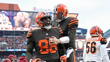 Cleveland Browns Baker Mayfield Darren Fells (Photo by Jason Miller/Getty Images)