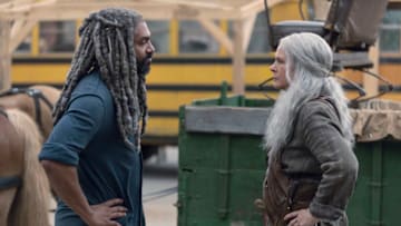 Khary Payton as Ezekiel, Melissa McBride as Carol Peletier - The Walking Dead _ Season 9, Episode 6 - Photo Credit: Gene Page/AMC