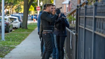 CHICAGO P.D. -- "Descent" Episode 609 -- Pictured: (l-r) Patrick John Flueger as Det. Adam Ruzek, Jesse Lee Soffer as Det. Jay Halstead -- (Photo by: Matt Dinerstein/NBC)