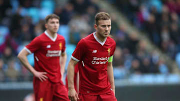 MANCHESTER, ENGLAND - MARCH 14: Herbie Kane of Liverpool during the UEFA Youth League Quarter-Final match between Manchester City and Liverpool at Manchester City Football Academy on March 14, 2018 in Manchester, England. (Photo by Alex Livesey/Getty Images)