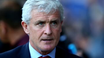 LIVERPOOL, ENGLAND - MAY 05: Mark Hughes, Manager of Southampton looks on priort to the Premier League match between Everton and Southampton at Goodison Park on May 5, 2018 in Liverpool, England. (Photo by Alex Livesey/Getty Images)