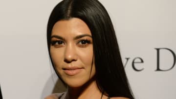 BEVERLY HILLS, CA - FEBRUARY 11: TV personality Kourtney Kardashian poses on the red carpet at the 2017 Pre-GRAMMY Gala And Salute to Industry Icons Honoring Debra Lee at The Beverly Hilton Hotel on February 11, 2017 in Beverly Hills, California. (Photo by Scott Dudelson/Getty Images)