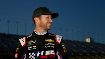 SPARTA, KY - JULY 13: Kasey Kahne, driver of the #95 Dark Matter presented by Ionomy Chevrolet, stands on the grid during qualifying for the Monster Energy NASCAR Cup Series Quaker State 400 presented by Walmart at Kentucky Speedway on July 13, 2018 in Sparta, Kentucky. (Photo by Michael Reaves/Getty Images)