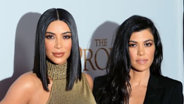 HOLLYWOOD, CA - APRIL 12: TV personalities/sisters Kim Kardashian West (L) and Kourtney Kardashian attend the premiere of Open Road Films' "The Promise" at TCL Chinese Theatre on April 12, 2017 in Hollywood, California. (Photo by David Livingston/Getty Images)