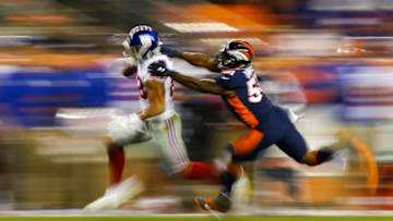 DENVER, CO - OCTOBER 15: Tight end Evan Engram