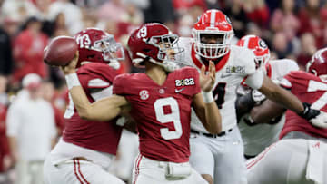 Bryce Young, Alabama Crimson Tide, Georgia Bulldogs. (Photo by Andy Lyons/Getty Images)