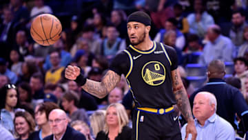 MEMPHIS, TENNESSEE - MARCH 28: Gary Payton II #0 of the Golden State Warriors handles the ball during the game against the Memphis Grizzlies at FedExForum on March 28, 2022 in Memphis, Tennessee. NOTE TO USER: User expressly acknowledges and agrees that , by downloading and or using this photograph, User is consenting to the terms and conditions of the Getty Images License Agreement. (Photo by Justin Ford/Getty Images)