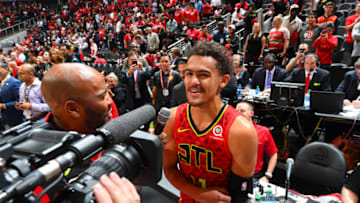 Trae Young #11 of the Atlanta Hawks (Photo by Scott Cunningham/NBAE via Getty Images)