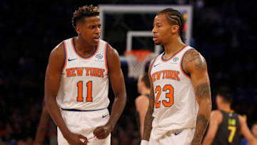 New York Knicks Trey Burke Frank Ntilikina (Photo by Jim McIsaac/Getty Images)