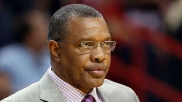 Nov 5, 2012; Miami, FL, USA; Phoenix Suns head coach Alvin Gentry in reacts during a game against the Miami Heat in the second half at American Airlines Arena. The Heat defeated the Suns 124-99. Mandatory Credit: Robert Mayer-USA TODAY Sports