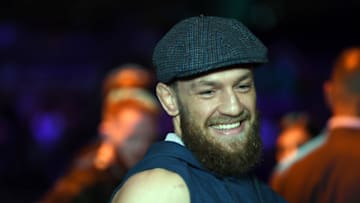 LAS VEGAS, NV - OCTOBER 03: Conor McGregor of Ireland holds an open workout for fans and media at The Park Theatre at Park MGM on October 3, 2018 in Las Vegas, Nevada. (Photo by Jeff Bottari/Zuffa LLC/Zuffa LLC via Getty Images)