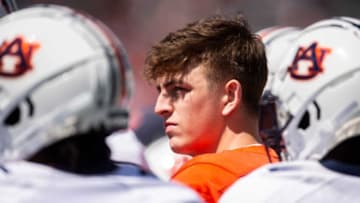 Auburn football OC Eric Kiesau had a damning fall camp comment about Zach Calzada, who is no longer viewed as the QB1 favorite Mandatory Credit: The Montgomery Advertiser