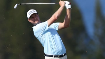KAPALUA, HAWAII - JANUARY 09: Harris English of the United States plays a shot on the fourth hole during the third round of the Sentry Tournament Of Champions at the Kapalua Plantation Course on January 09, 2021 in Kapalua, Hawaii. (Photo by Gregory Shamus/Getty Images)
