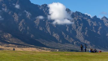 QUEENSTOWN, NEW ZEALAND - MARCH 12: Team managment take in the view of the Remarkables during a Bangladesh practice session ahead of their One Day International and T20 series' against New Zealand on March 12, 2021 in Queenstown, New Zealand. (Photo by James Allan/Getty Images)