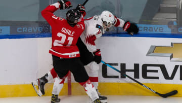 EDMONTON, AB - DECEMBER 29: Kaiden Guhle (Photo by Codie McLachlan/Getty Images)