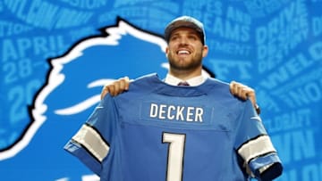 Apr 28, 2016; Chicago, IL, USA; Taylor Decker (Ohio State) is selected by the Detroit Lions as the number sixteen overall pick in the first round of the 2016 NFL Draft at Auditorium Theatre. Mandatory Credit: Kamil Krzaczynski-USA TODAY Sports