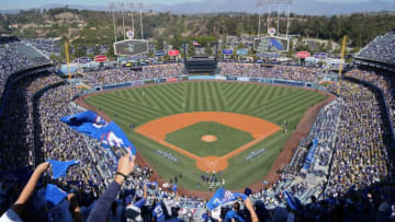 Los Angeles Dodgers fans at Dodger Stadium. (Kirby Lee-USA TODAY Sports)